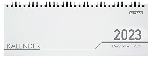 Stylex Schreibtisch Querkalender 2022 - 32 Blatt - 1 Woche Pro Seite