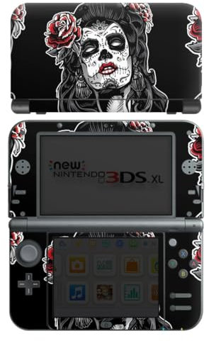DeinDesign Skin kompatibel mit Nintendo New 3DS XL Folie Sticker Rock 'n' Roll Día de los Muertos Totenkopf