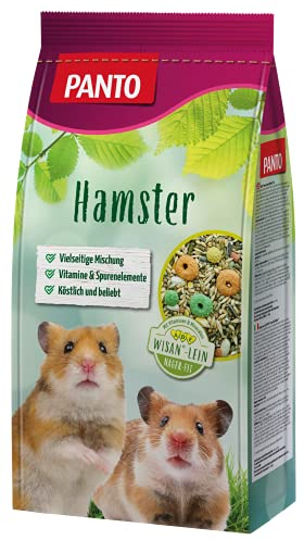 Panto® Hamsterfutter Nagerfutter Mix aus Getreide Pellets und Anderen Leckereien 5X 1kg