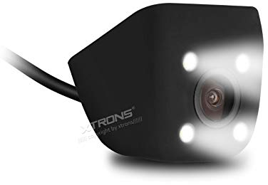 Xtrons 170° Wide Angle HD Rear View Reversing Camera Waterproof with CMOS Imaging Sensor, 720P AHD Camera and Four-eye Strong LED Light (CAM009S)