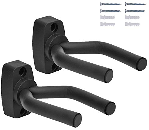 MORIATY® Wandhalterung für Gitarre [2 Stück] + Gitarrenschule — Erstklassige Halterung für Westerngitarre, Akustikgitarre, Konzertgitarre, E-Gitarre, Banjo & Ukulele