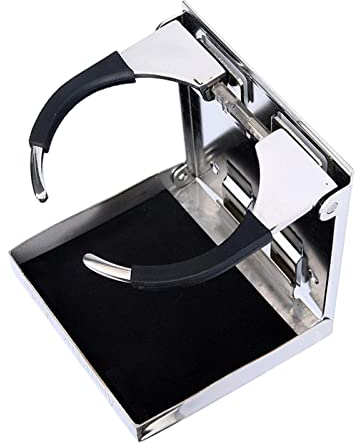 KAOLALI Porte-gobelet universel réglable en acier inoxydable pliable pour voiture, bateau, camion, caravane, van