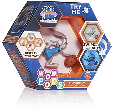 WOW! PODS Space Jam: A New Legacy - Bugs Bunny | Leuchtende Wackelkopf-Figur | Offizielle Warner Bros Sammlerstücke, Spielzeug und Geschenke für Jungen und Mädchen ab 5 Jahren
