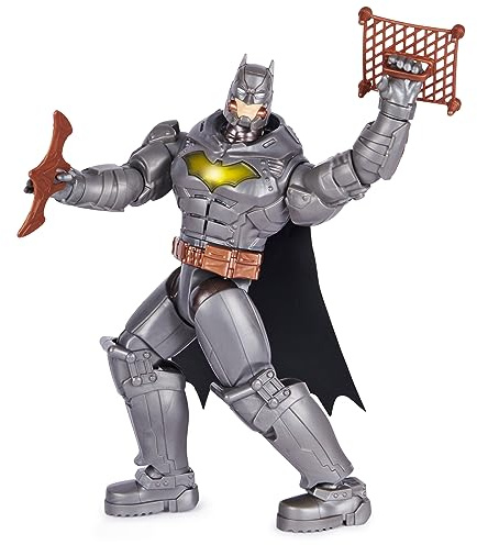 DC Comics, Battle Strike Batman 12-inch Action Figure, 20+ Phrases and Sounds, Collectable Kids Toys for Boys and Girls Ages 3 and Up