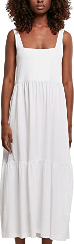 Urban Classics Damen Ladies 7/8 Length Valance Summer Dress Kleid, Weiß, L EU