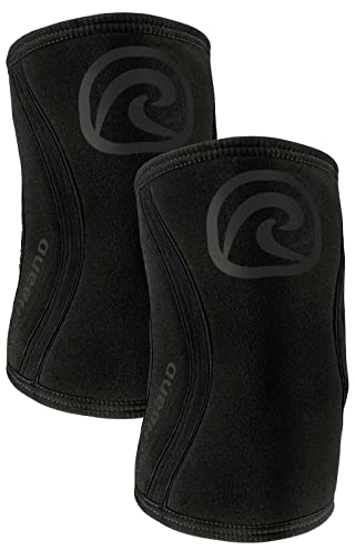 Rehband Ellenbogenbandage aus 5mm SBR/Neopren, Ellenbogen Sleeve für Kraftsport, anatomisches Design, rutschfest & enganliegend für Damen & Herren, Farbe:Carbon/Schwarz - 1 Paar, Größe:XXL