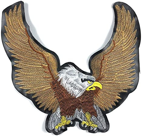 Max-Tonsen Parches de Motociclistas de Cuero Bordado para Jeans Chaqueta Ropa de águila Animal Pegatinas de Parche de Estilo Punk en Parches de Motocicletas para Ropa de Moda étnica