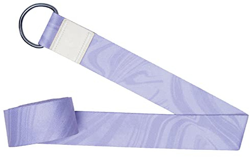 YOGA DESIGN LAB | The Yoga Strap | Luxurious, Extra Long, Super Soft, Eco Printed | Studio Quality, Adjustable | Safely Stretch Further and Hold Longer | 8 ft Long (Lavender)