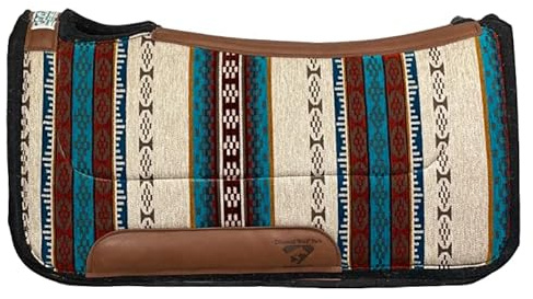 Diamond Wool Contoured Felt Ranch Western Saddle Pad for Horses 30x30-1 Thickness, Moonglade