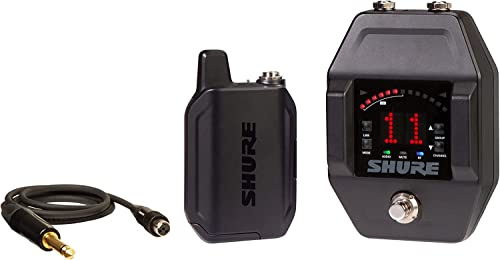 Shure GLXD16+ Dual Band Pro Digital Wireless System - Perfect for Guitar and Bass - 12-Hour Battery Life, 100 ft Range | Includes WA305 Premium Guitar Cable with 1/4 Jack & Guitar Pedal Receiver