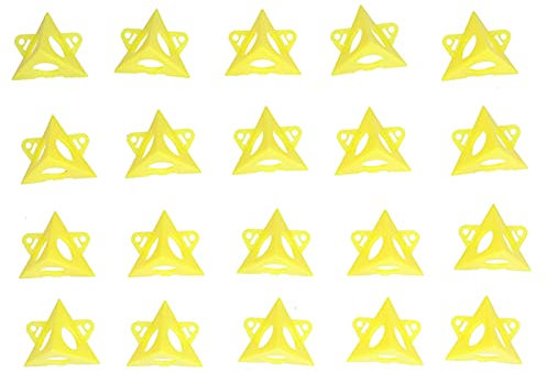 Cone Support Stand Riser Kit Plastic Painting Set for Canvas for Triangle Bracket Paint Accessories Carpentry Yellow Cupboard 20Pcs Painted Display Risers