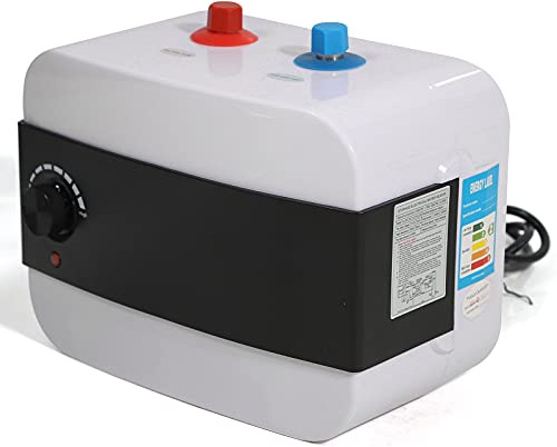 Varmvattenberedare 6 liter elektrisk varmvattenberedare, underbord, panna, tryckbeständig, vattenpanna, 1 500 W, varmvattenberedare, övre bänkspanna för kök, badrum, hotell och restauranger, vit