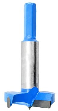 60mm Forstner Bit, Hex Shank Woodworking Hole Saw, Blue Flat Wing Hinge Counterbore Boring Drilling Bits Wood Cutter Auger Opener Tools