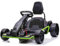 Drift Racer 24V Electric Ride On Go Kart┃Drift Go Kart┃Electronic and Mechanical Brakes┃Racing steering wheel┃Variable Speed┃Rear slick drift wheels┃LED Light┃OutdoorToys┃2 Colour Options┃Black┃