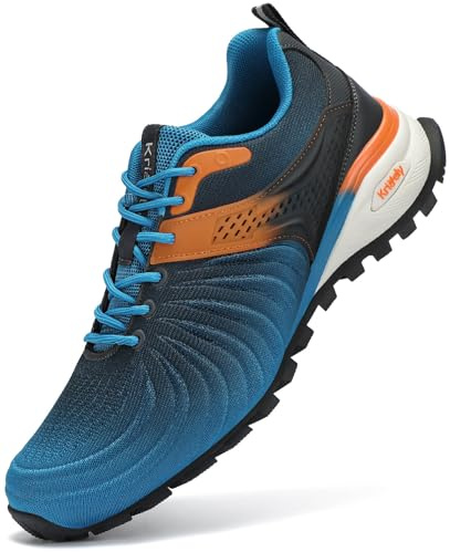 Kricely terränglöparskor, herr, löparskor, stadslöparskor, sneakers, lätta vandringsskor, träningsskor, trekkingskor, Mörkblå, 44.5 EU