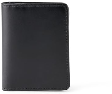 Amazon Essentials Portafoglio a Libro in Pelle Stile Casual con Portacarte Uomo, Nero, Taglia Unica