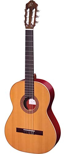 Ortega R200L - Guitarra de concierto de 4/4 para zurdos, madera maciza, funda