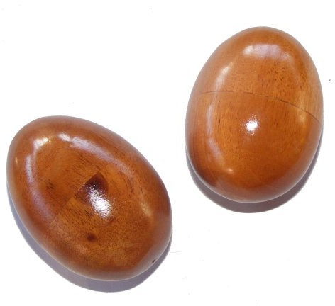 One World is Enough Fair Trade Wooden Shaky Eggs (Egg Shakers) - pair