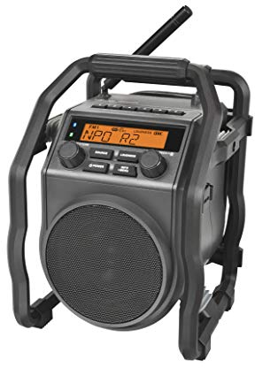 PerfectPro UBOX 200R UKW Baustellenradio Outdoorradio, RDS, AUX-In, Bluetooth, LCD-Display, Uhr, portabel, stoßfest, Regen-, schmutz- und staubbeständig für Werkstatt, Garten, Camping…
