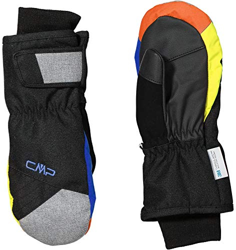 CMP - Twill-Skifäustlinge für Kinder, Black-Royal-Limeade, 5