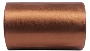 YYCRAFT 6 Inch Wide Satin Ribbon Satin Fabric Spool for Grand Opening Cutting Ceremony Wedding Birthday Party Decoration Gift Craft (22 Yards,Brown)