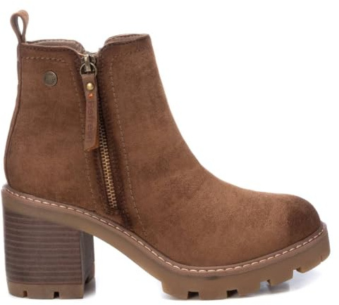 REFRESH - Botín Mujer Camel - Calzado Cómodo y Versátil - Moda casual - Modelo 17212502 (Talla 39)