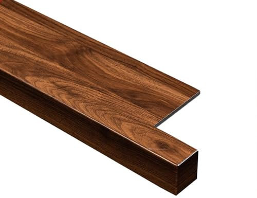 XILYZMO sur Mesure Large Cache Appui Fenêtre Décoratif, Imitation Bois Massif Plaque Rebord, PVC Acrylique Protecteur Rebord Fenêtre, Découpable Épaisseur 8 Mm Couvre-Nez