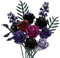 HOGOKIDS Flowers Bouquet Building Set - 14 Purple Roses Botanical Collection Building Block, 546PCS Artificial Black Rose Gothic Floral Home Office Decor, Mother's Day Birthday Gifts for Women Adults