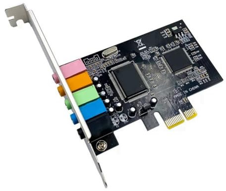 berjalan Scheda audio integrata per PC desktop PCI-E 5.1 con audio digitale 3D per giochi e musica. Audio Stereo a 24 bit con campo di riverbero, compatibile con Win7.