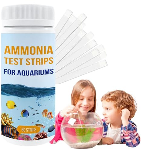 Strisce di Prova 'ammoniaca - 50 Pezzi di Strisce di Prova 'ammoniaca Acquario | Tester di ammoniaca | Test 'Acqua 'Acquario per acquari, stagni di Pesce, acquari, acquacoltura