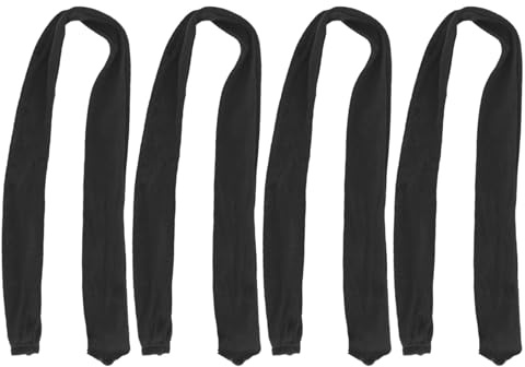 Anneome Funda para Cadena de Lámpara Colgante de Tela Negra 4 Piezas de 06 M Cubrecadena Antióxido y Ocultador de Cables para Lámparas de Araña Accesorio DIY para Iluminación de Hogar