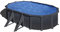 Gre Pool KITPROV508GF Granada - Aufstellpool aus Stahl, oval, mit Graphitoptik. Abnehmbare Gartenpool. 500 x 300 x 132 cm