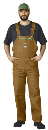 Liberty Men's Duck Bib Overall, Pecan, 50x32