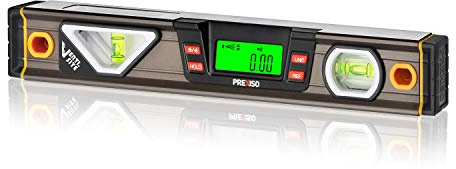 PREXISO Digital Level, 12-inch, Angle Slope with LCD Display, 360° Electronic Bubble Inclinometer, Vertical & Horizontal Spirit Bubble for Construction Carpenter Craftsman Renovation Home Professional