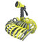 Ferrestock FSKMES001 Kit Completo de Manguera Flexible en Espiral de 7,5m de Longitud, Pistola de riego con 6 Funciones, Conectores para Pistola y de Rosca para el Grifo