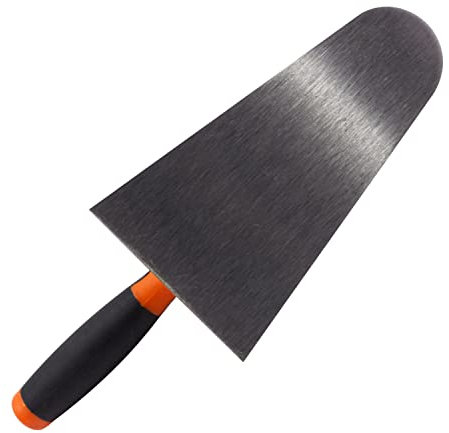 SikuroTech Cazzuola a Punta Tonda Da 20 CM, Accessori Fai Da Te Costruzioni Riparazioni Restauri, Manico Antiscivolo