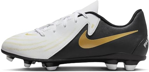 Nike Jr Phantom Gx Ii Club Fg/Mg Fußballschuh, White Black MTLC Gold Coin, 37.5 EU