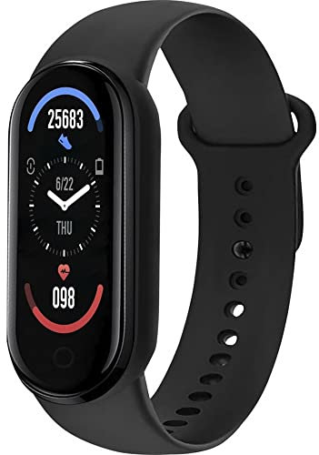 PRIXTON Pulsera de Actividad Smartband AT410, Compatible con Android y iOS, Bluetooth 4.0, Pulsómetro, Presión Sanguínea, Calorías, Monitorización del sueño