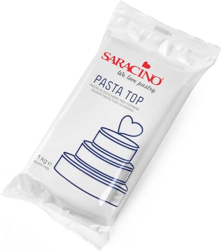 Pasta Di Zucchero Top Bianca Per Copertura Da 1 kg, Made in Italy Saracino