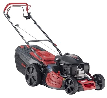 AL-KO Tondeuse à Gazon à Essence Premium 474 SP-H - Largeur de Coupe : 46 cm - Puissance du Moteur : 3,2 KW - Entraînement arrière 1 Vitesse - Fonction 4INONE - pour pelouses jusqu'à 1400 m²