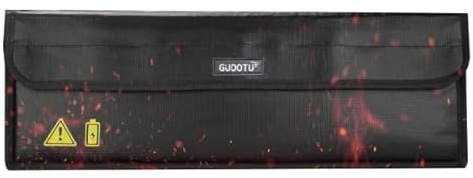 GUOOTU 2 Er Set Ebike Akku Tasche,Feuerfest bis 1400 °C,für Lagerung,Transport, Akku Tasche Wasserdicht Explosionssicher,Ebike akku schutzhülle Großraum (2, 49 x 15 x 15cm -2 Stück)