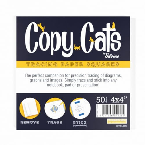 Copycats by Silvine 4x4 Tracing Paper Squares (50 Sheets)
