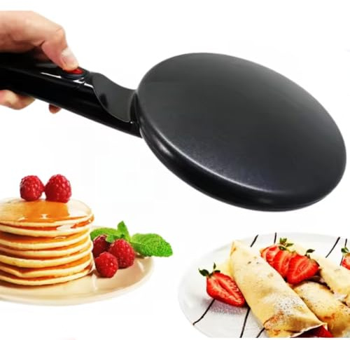 Black,Hushåll Non-Stick Pannkaka Maskin, 110V / 240Velektrisk Cake Maker Maskin Frukost Pizza Baker Pannkaka Bakpanna Non-Stick Pan Kinesisk Vårrulle Matlagningspanna