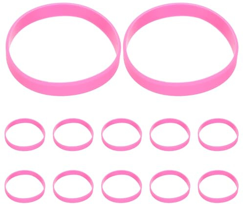 LOPUNER 60 st silikonarmband: Blanka stretchiga silikonarmband - Armband för fester, evenemang, skolanställda, män, kvinnor, festgåvor, rosa