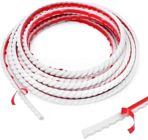 LOMUG Moulures murales flexibles autocollantes en PVC blanc - Protection des bords - Pour cadre de miroir, cadres de fenêtre, murs, sols, plafonds, armoires et bords de carrelage (6 m x 1,5 cm)