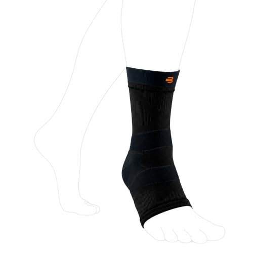 BAUERFEIND Vristlänk Outdoor kompression ankelstöd, 1 unisex ankelbandage med merinoull, bärbart höger och vänster, ankelbandage för vandringsutrustning