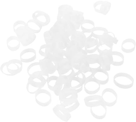 Uonlytech Bridas de Silicona de Color Claro para Cables Electrónicos, Elásticas y Reutilizables, Diámetro 12 Mm, 500 Unidades, Organizador de Cables para Oficina, Hogar y Viajes