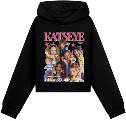 Temolie KATSEYE Merch Hoodie för flickor, hiphop långärmad huvtröja från MANON SOPHIA DANIELA Vardagskläder