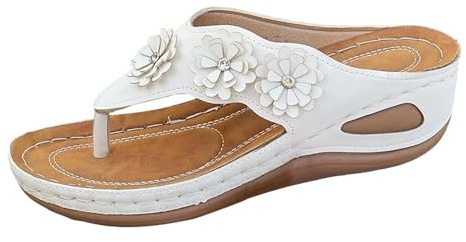 Zapato de mujer de verano elegante y cómodo, tacón de cuña, zapatillas para mujer, cómodas, talla 38, zapatillas de flor Strass, zapatillas de punta abierta, transpirables, zapatillas exteriores