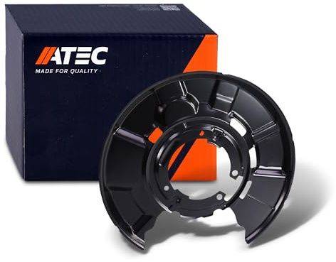 ATEC Germany 1x Placa de anclaje trasera antisalpicaduras para disco de freno Compatible con BMW Serie 1 (E81) (E87) (F20) (F21) (E88) (E82),3 (E90) (E93) (E92) (E91) (F30, F80) (F31) (F32, F82) (F36)